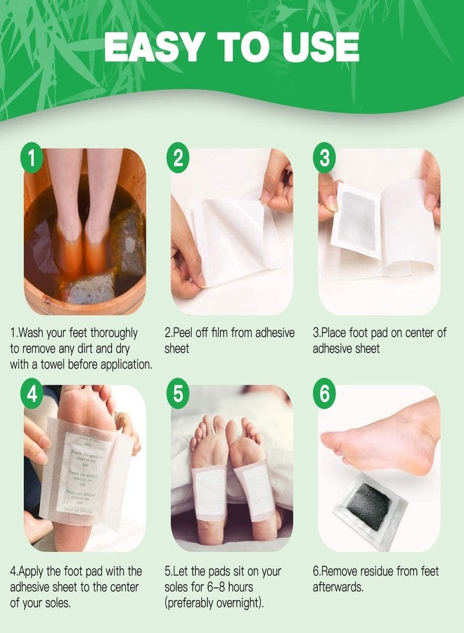 maguja 100 Pads Deep Cleansing Foot Paches for Stress Relief, Better Sleep| Natural Bamboo Vinegar Ginger Powder Foot Pads Suitable for Travel or Home Use - Image 3